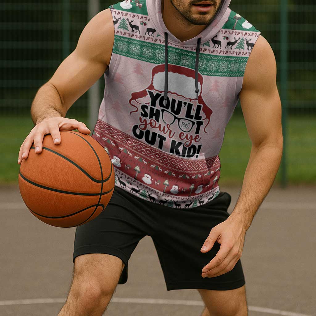 Christmas Story Sleeveless Hoodie You'll Shoot Your Eye Out - Wonder Print Shop