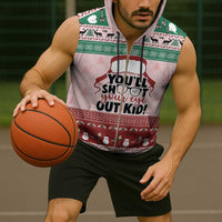 Christmas Story Sleeveless Zip Hoodie You'll Shoot Your Eye Out - Wonder Print Shop