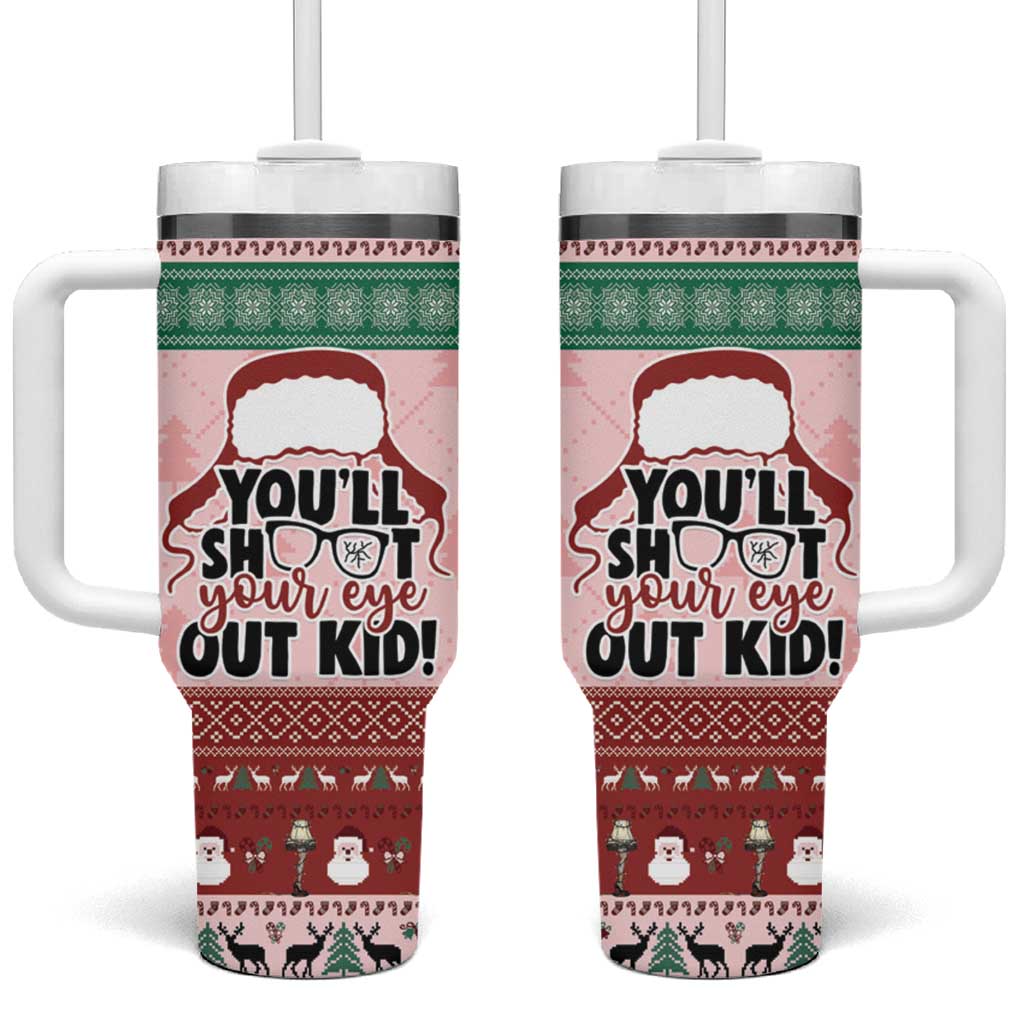 Christmas Story Tumbler With Handle You'll Shoot Your Eye Out - Wonder Print Shop