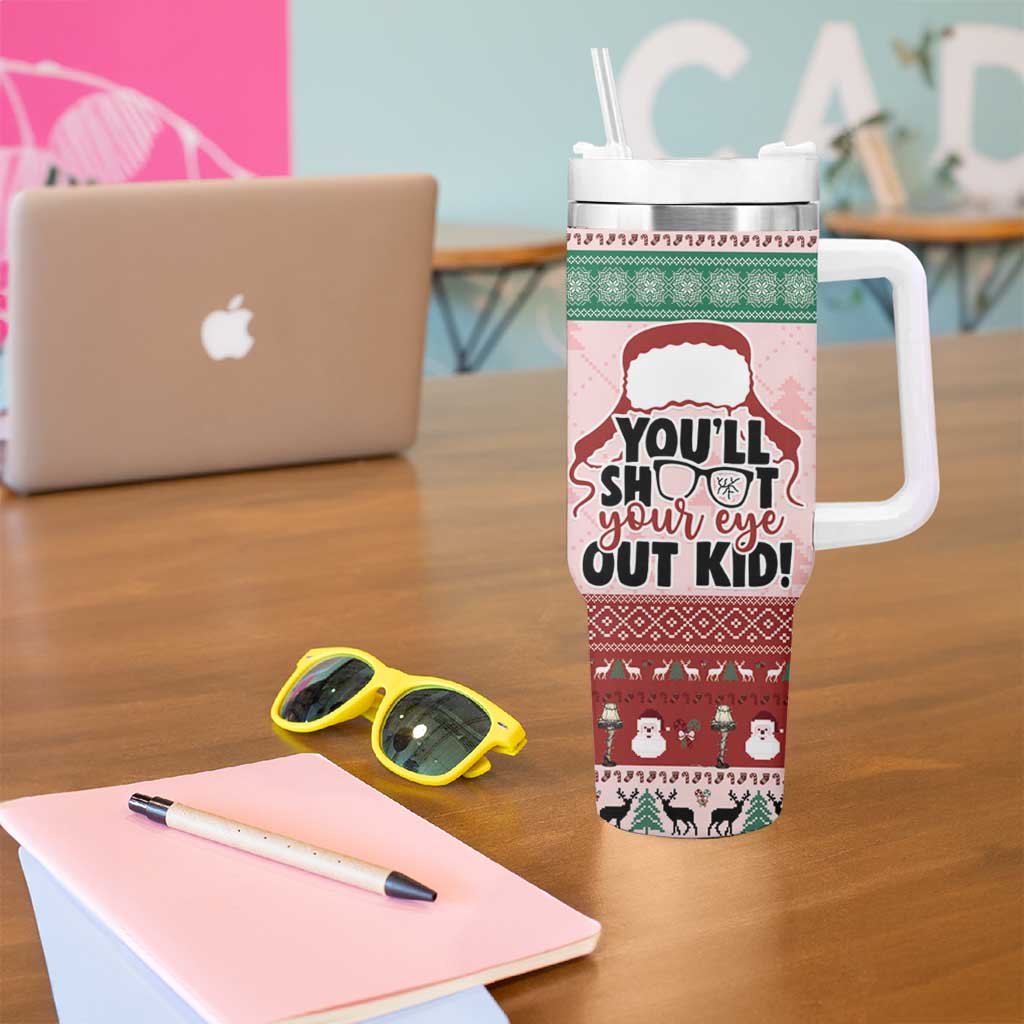 Christmas Story Tumbler With Handle You'll Shoot Your Eye Out - Wonder Print Shop