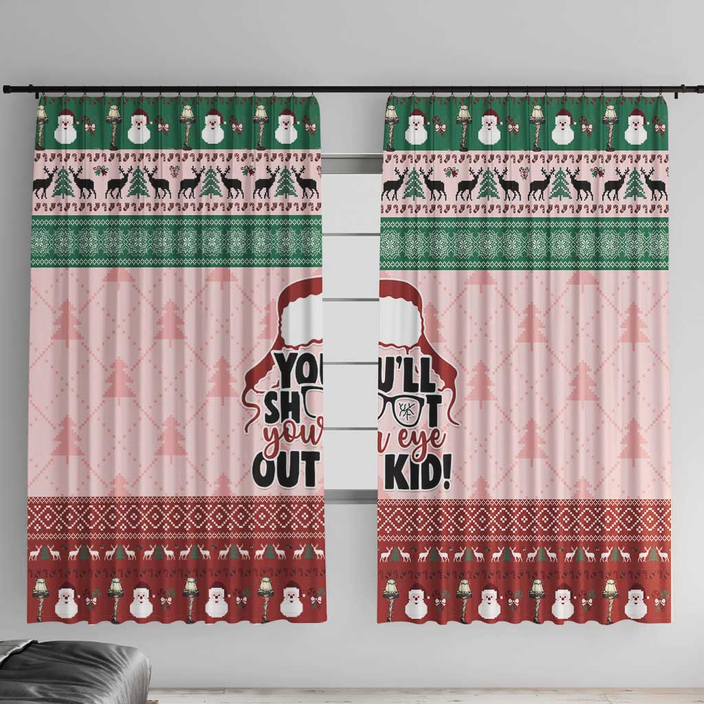 Christmas Story Window Curtain You'll Shoot Your Eye Out - Wonder Print Shop