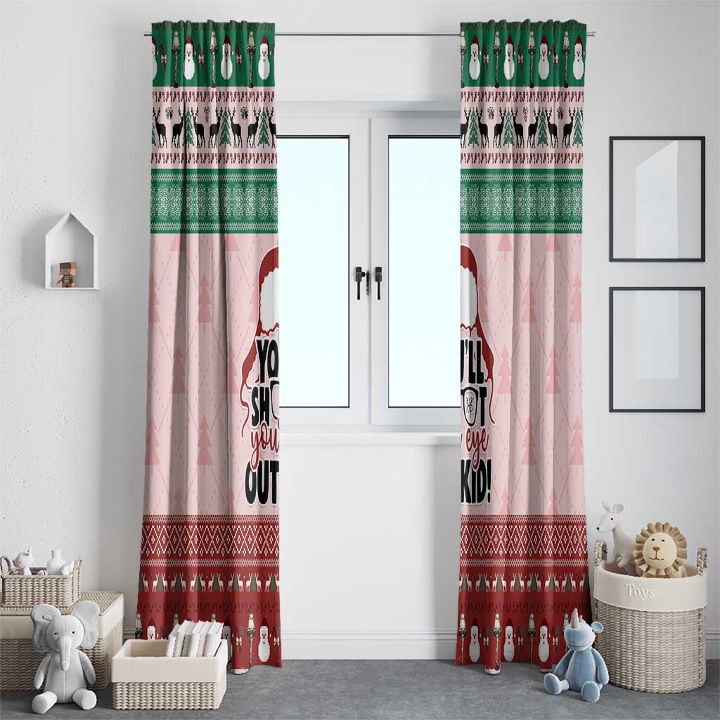 Christmas Story Window Curtain You'll Shoot Your Eye Out - Wonder Print Shop