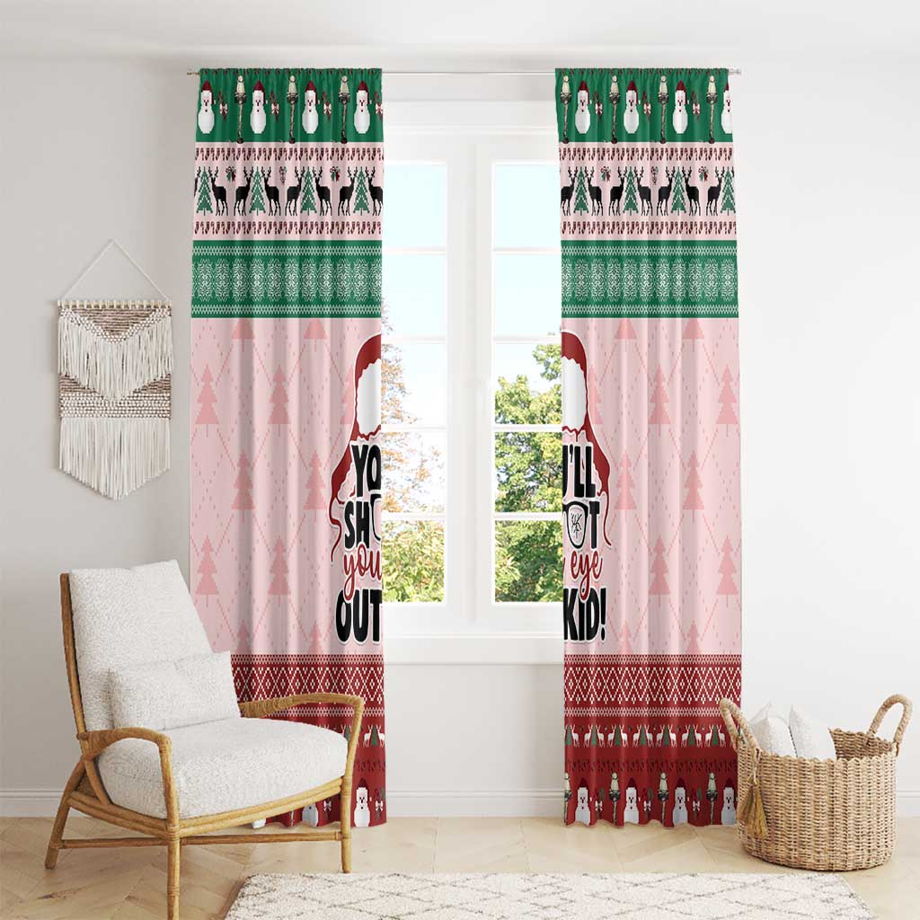 Christmas Story Window Curtain You'll Shoot Your Eye Out - Wonder Print Shop