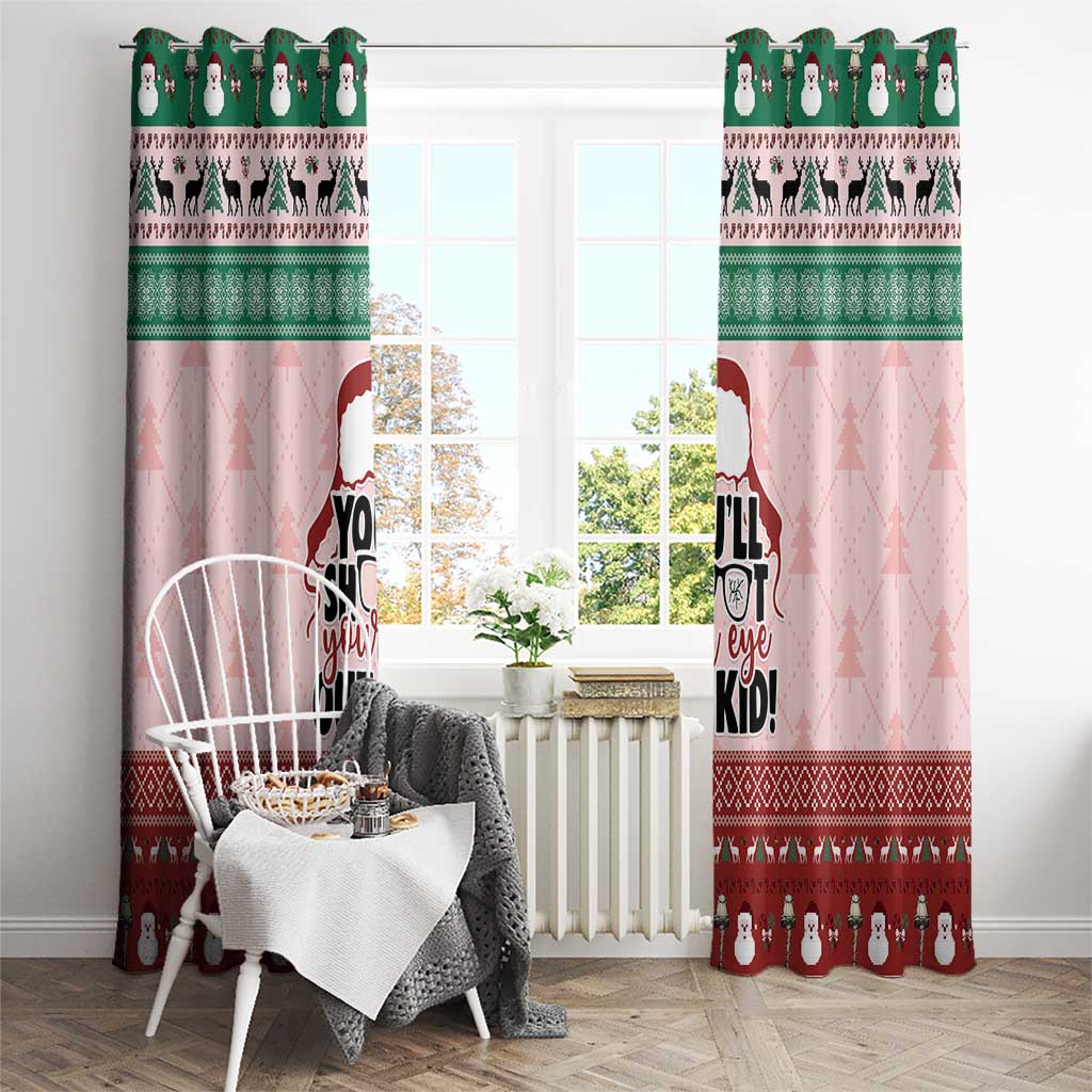 Christmas Story Window Curtain You'll Shoot Your Eye Out - Wonder Print Shop