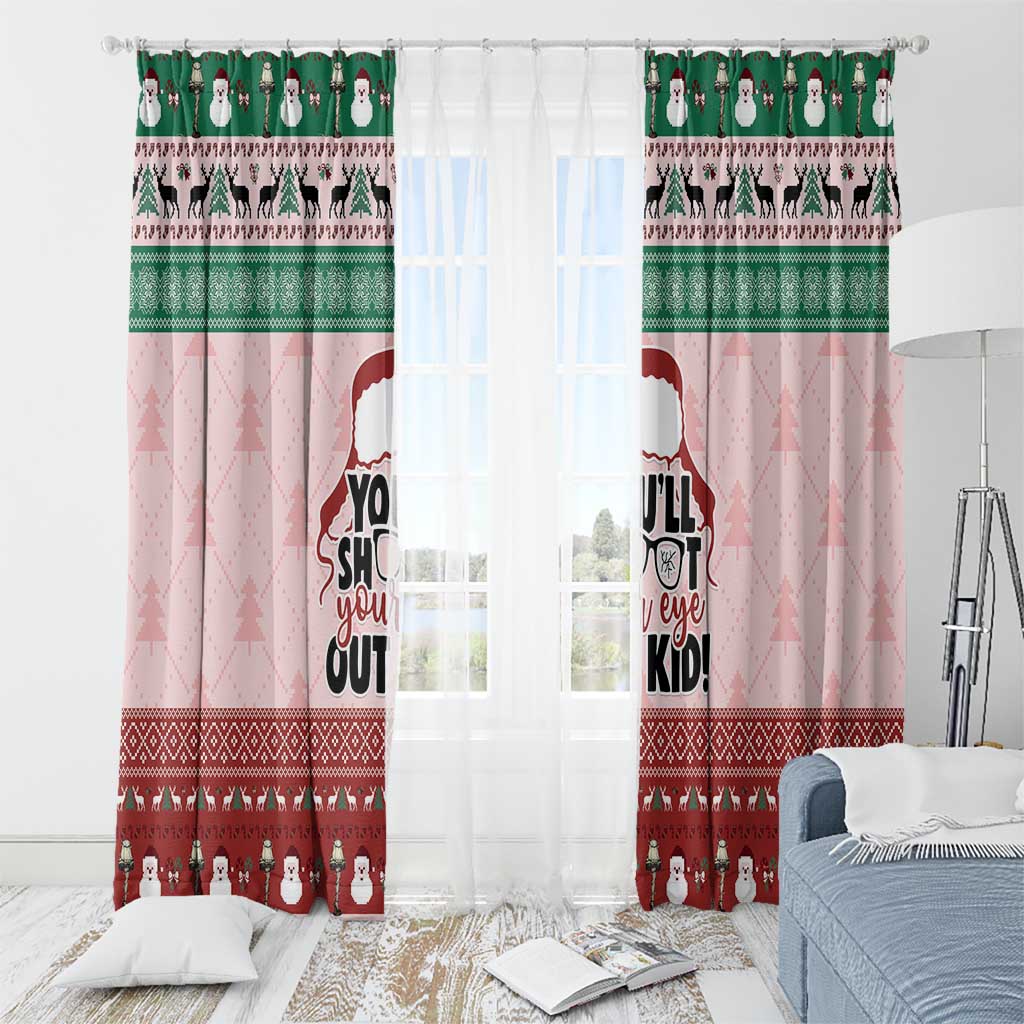 Christmas Story Window Curtain You'll Shoot Your Eye Out - Wonder Print Shop
