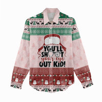 Christmas Story Women Casual Shirt You'll Shoot Your Eye Out - Wonder Print Shop