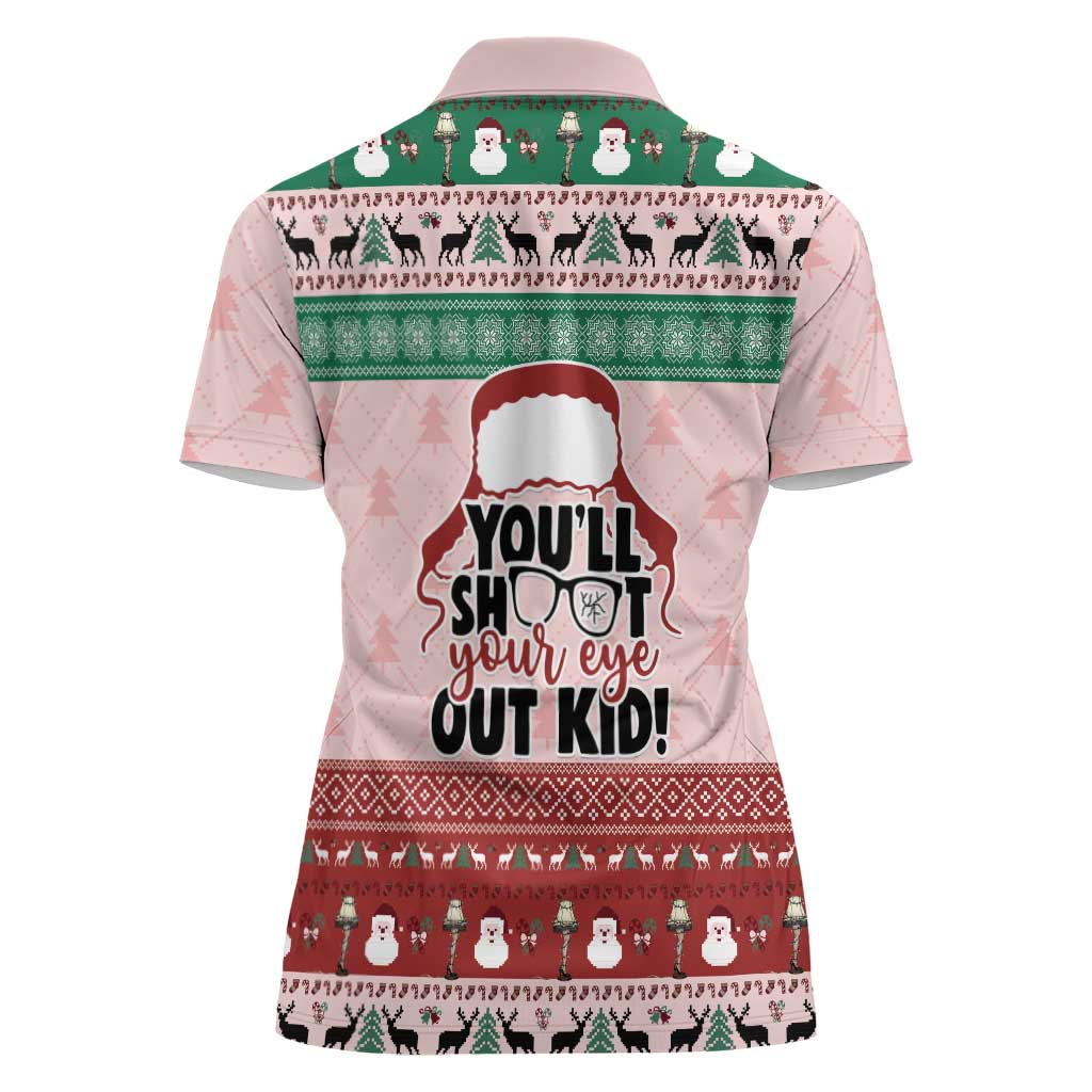 Christmas Story Women Polo Shirt You'll Shoot Your Eye Out - Wonder Print Shop