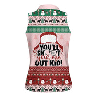 Christmas Story Women Sleeveless Polo Shirt You'll Shoot Your Eye Out - Wonder Print Shop