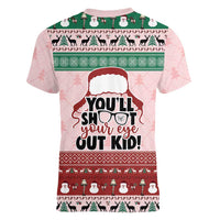 Christmas Story Women V-Neck T-Shirt You'll Shoot Your Eye Out - Wonder Print Shop