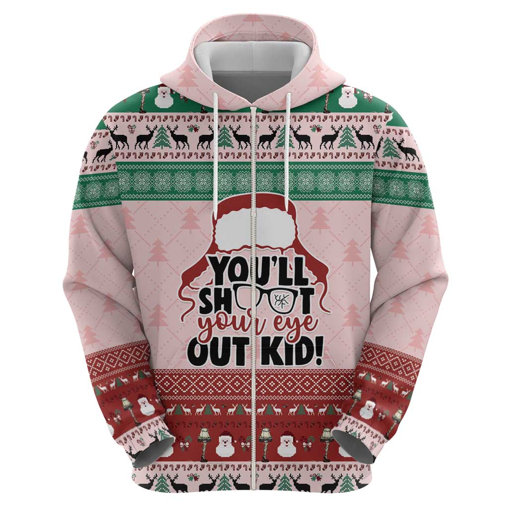 Christmas Story Zip Hoodie You'll Shoot Your Eye Out - Wonder Print Shop