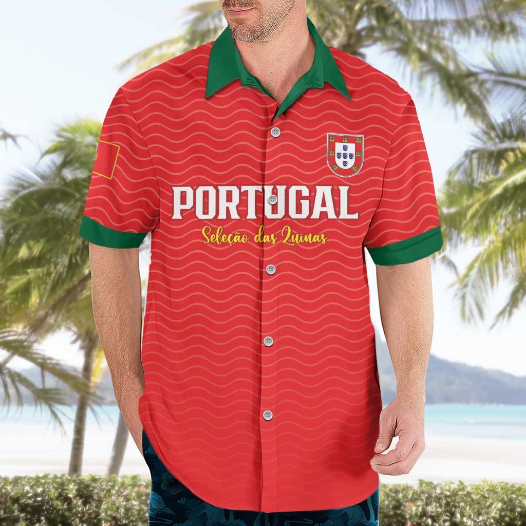 Custom Portugal Football Hawaiian Shirt Never Back Down 2026