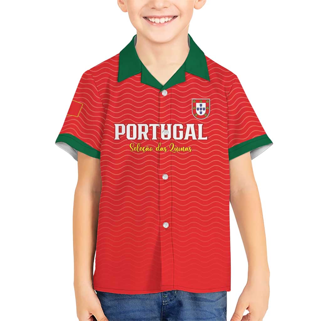 Custom Portugal Football Kid Hawaiian Shirt Never Back Down 2026