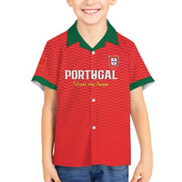 Custom Portugal Football Kid Hawaiian Shirt Never Back Down 2026