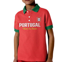 Custom Portugal Football Kid Polo Shirt Never Back Down 2026