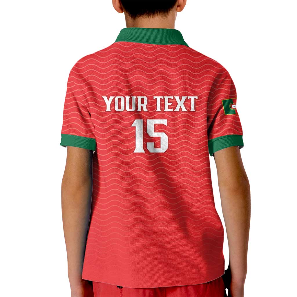 Custom Portugal Football Kid Polo Shirt Never Back Down 2026