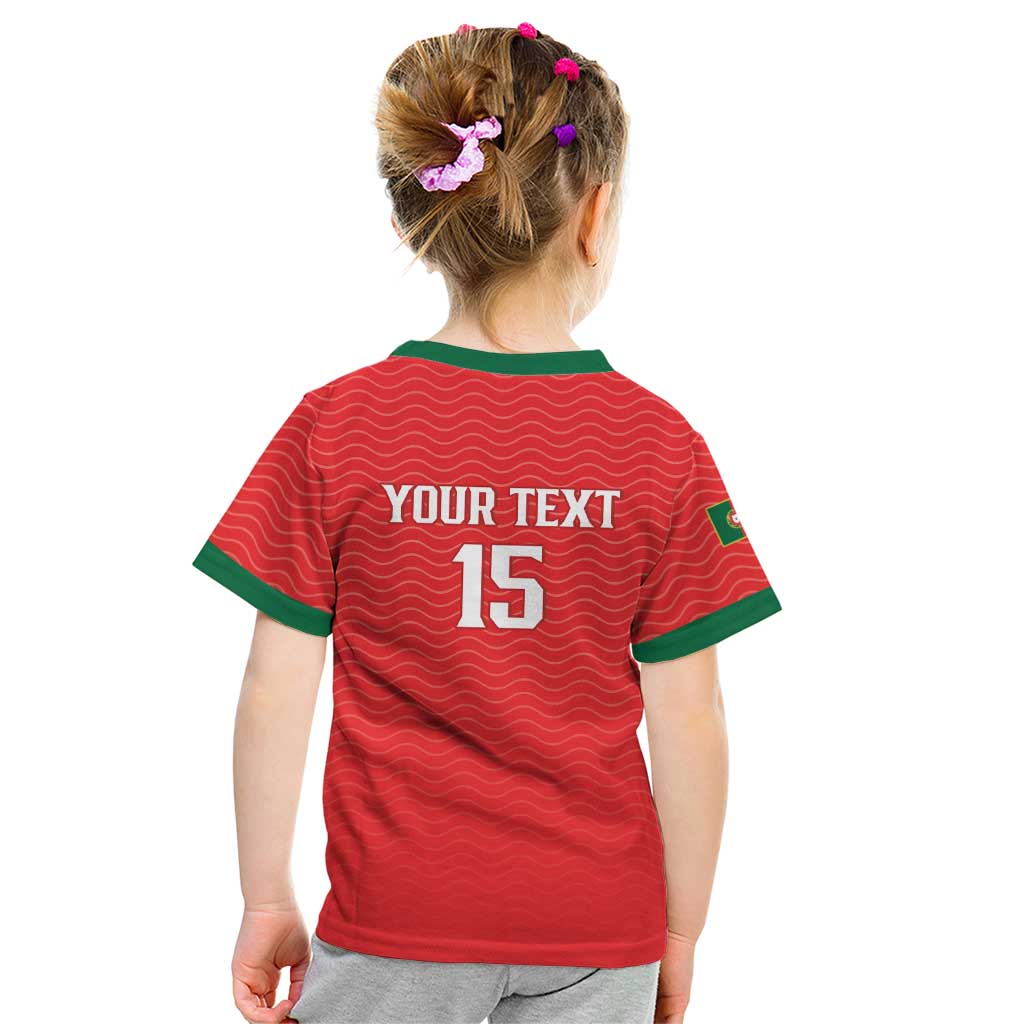 Custom Portugal Football Kid T Shirt Never Back Down 2026