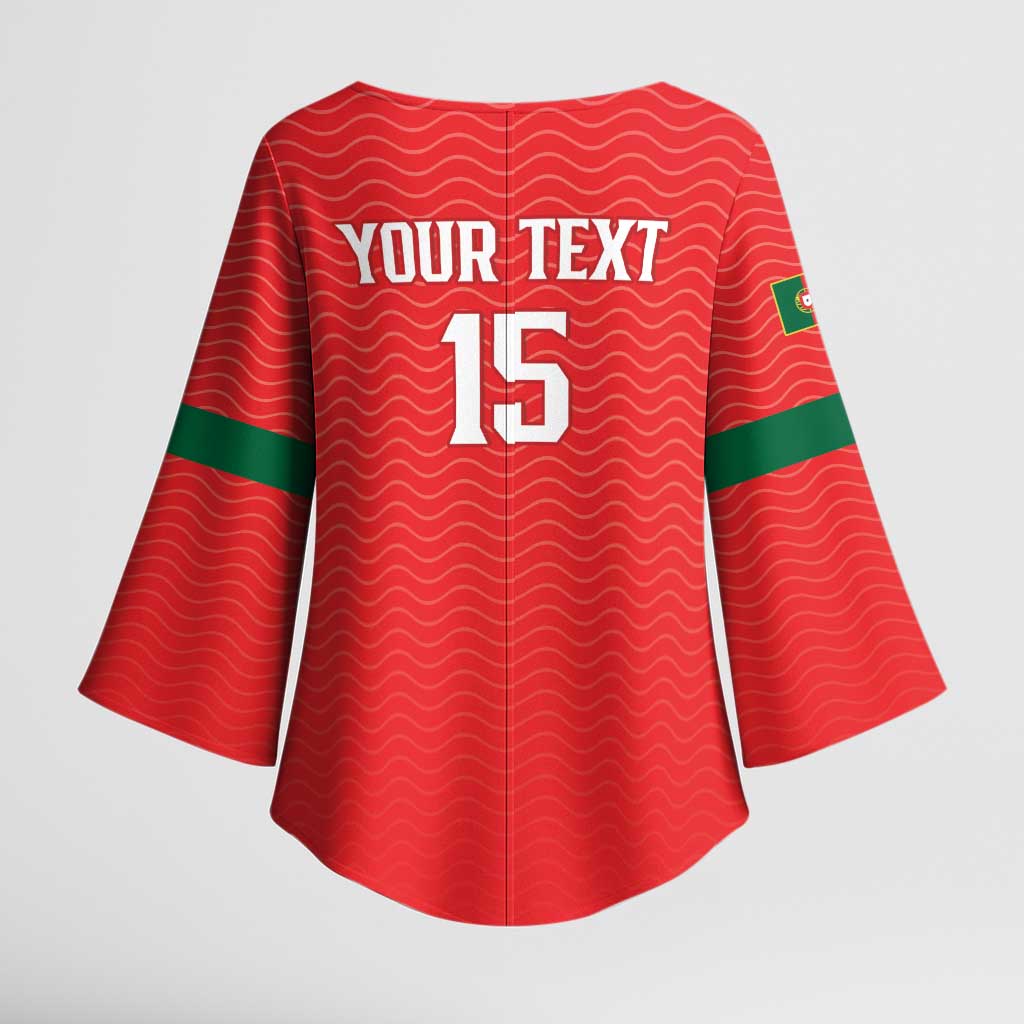Custom Portugal Football Kimono Sleeve Blouse Never Back Down 2026