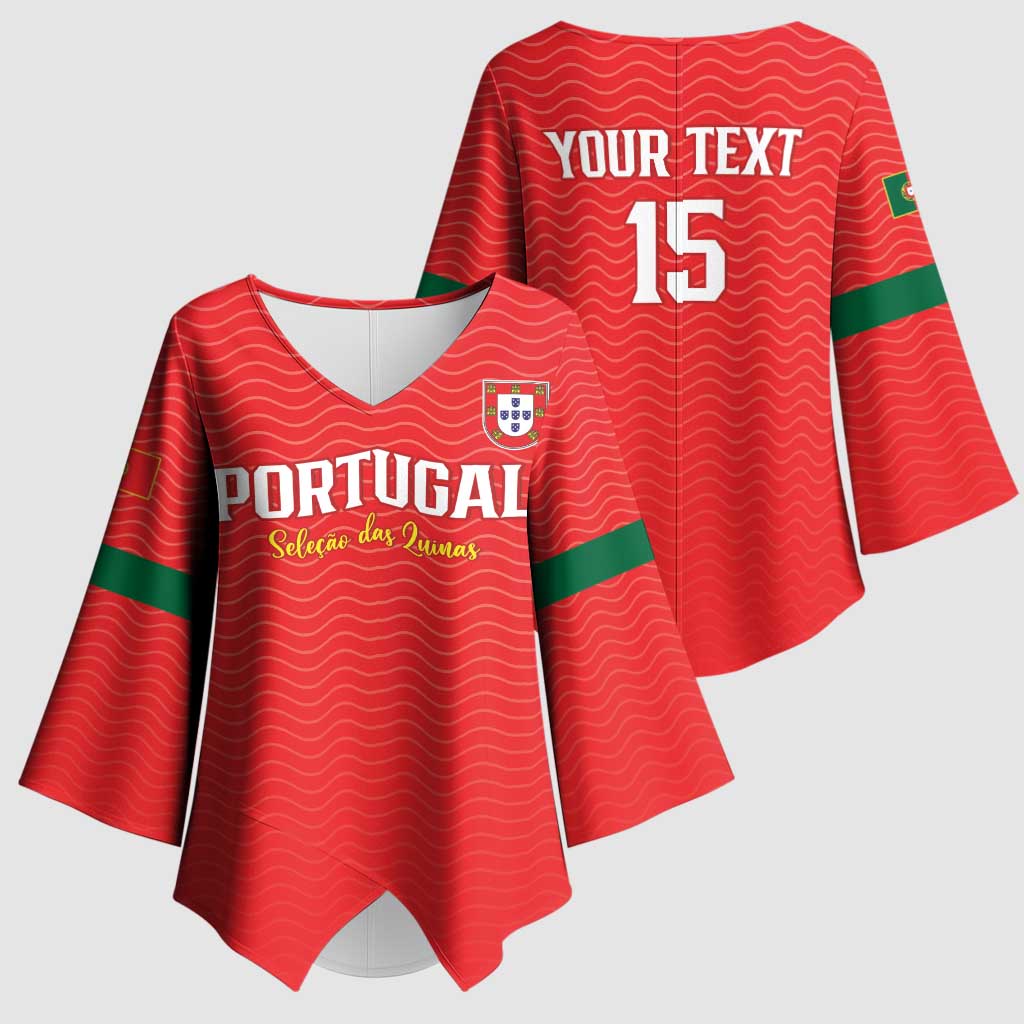 Custom Portugal Football Kimono Sleeve Blouse Never Back Down 2026