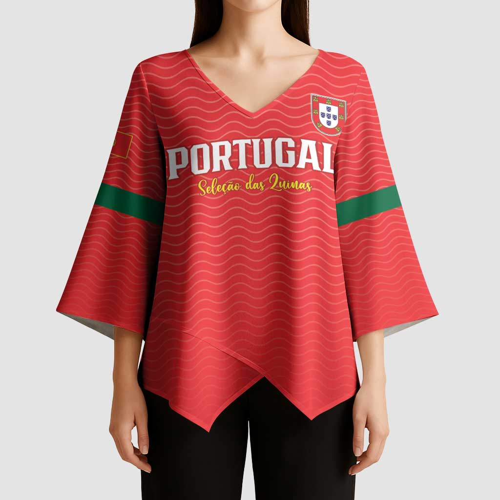 Custom Portugal Football Kimono Sleeve Blouse Never Back Down 2026