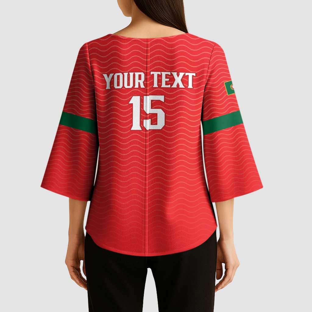 Custom Portugal Football Kimono Sleeve Blouse Never Back Down 2026