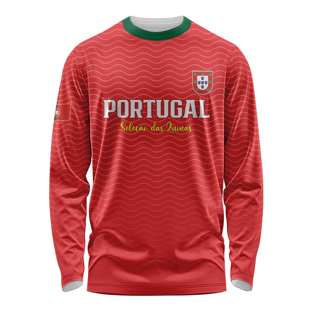 Custom Portugal Football Long Sleeve Shirt Never Back Down 2026