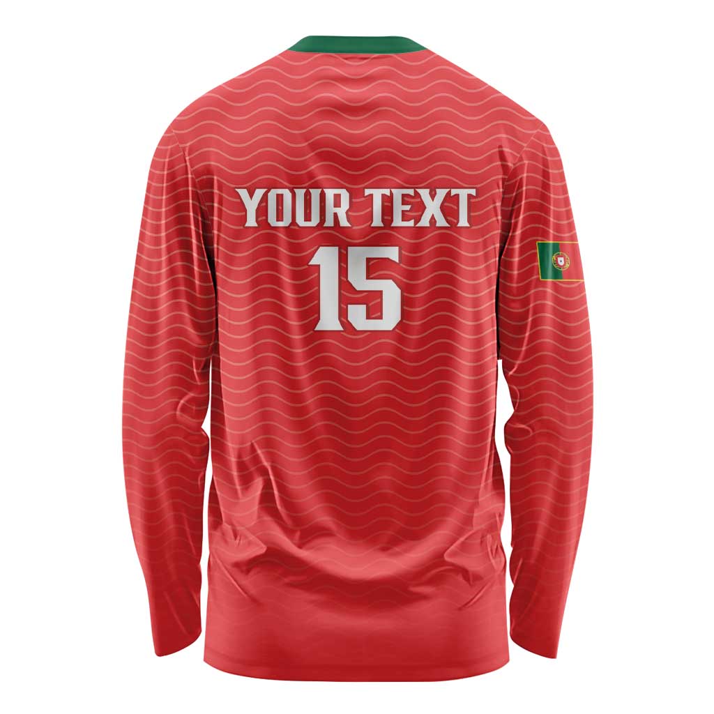 Custom Portugal Football Long Sleeve Shirt Never Back Down 2026