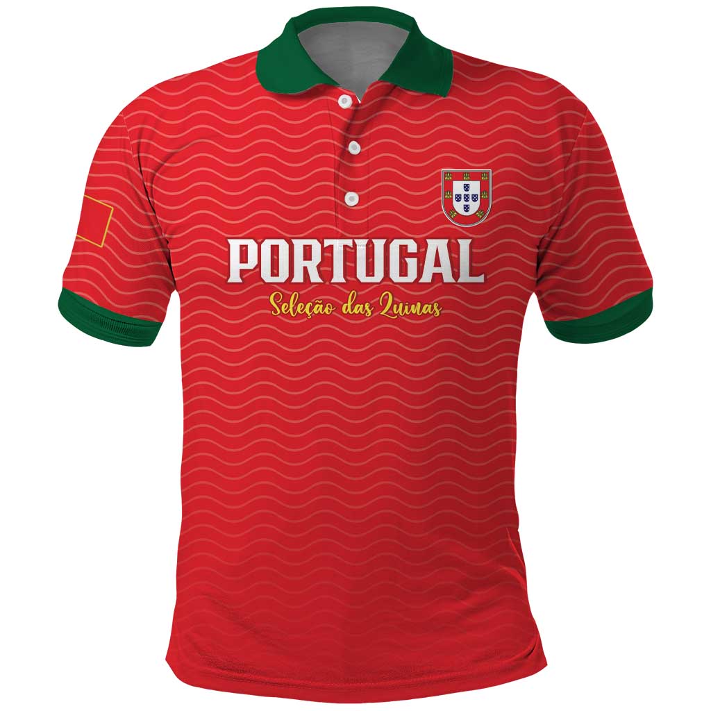 Custom Portugal Football Polo Shirt Never Back Down 2026