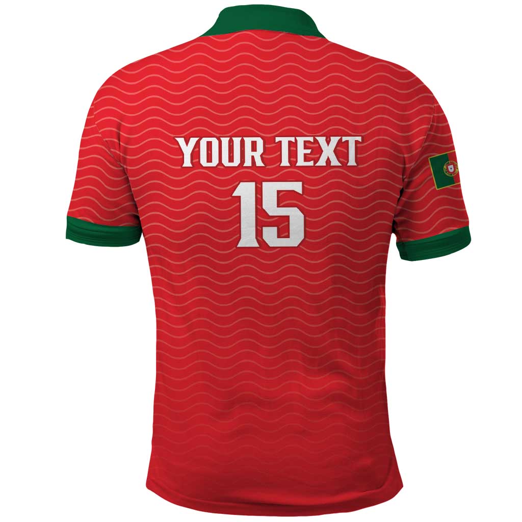 Custom Portugal Football Polo Shirt Never Back Down 2026