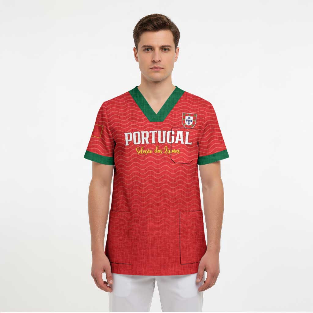 Custom Portugal Football Scrub Top Never Back Down 2026