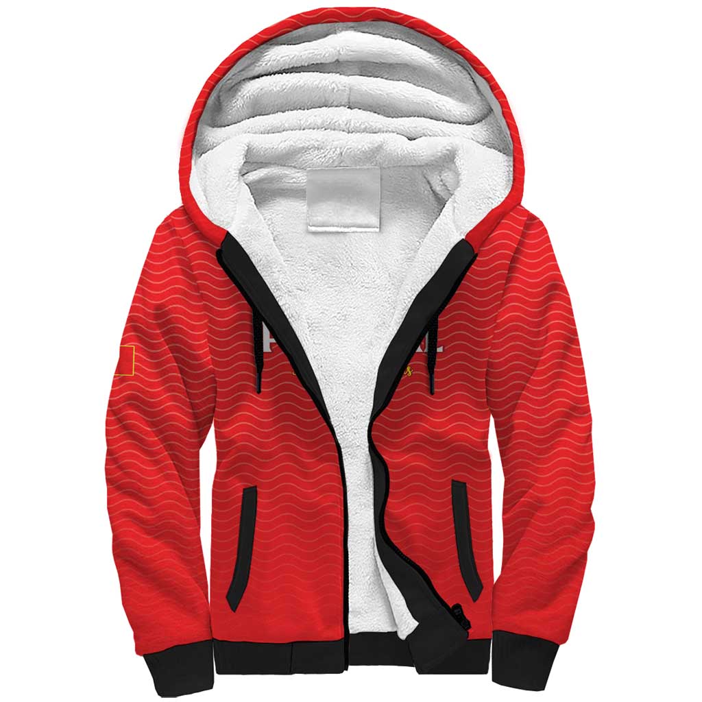 Custom Portugal Football Sherpa Hoodie Never Back Down 2026