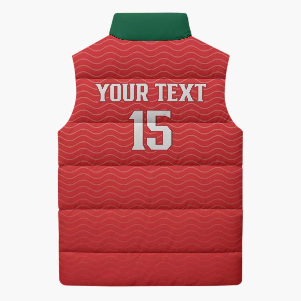 Custom Portugal Football Sleeveless Puffer Jacket Never Back Down 2026