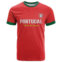Custom Portugal Football T Shirt Never Back Down 2026