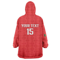 Custom Portugal Football Wearable Blanket Hoodie Never Back Down 2026