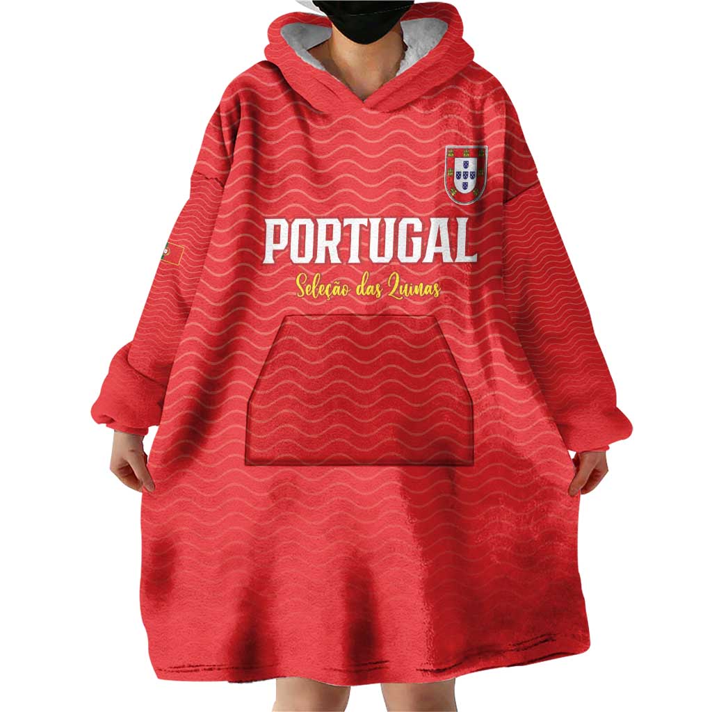 Custom Portugal Football Wearable Blanket Hoodie Never Back Down 2026