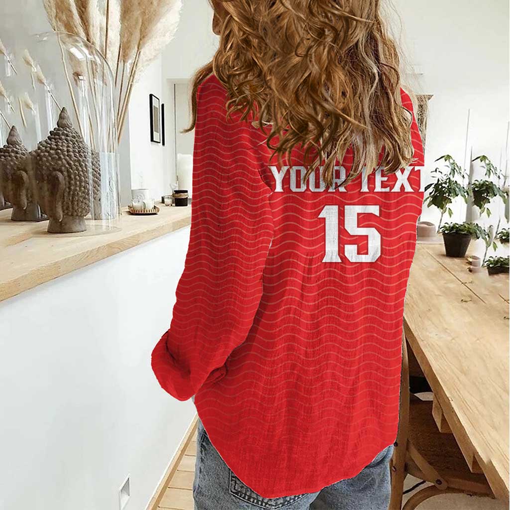 Custom Portugal Football Women Casual Shirt Never Back Down 2026