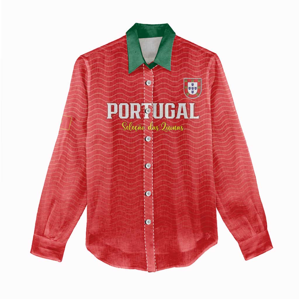 Custom Portugal Football Women Casual Shirt Never Back Down 2026