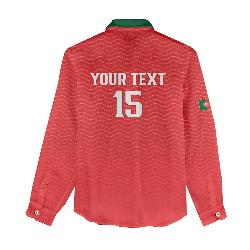 Custom Portugal Football Women Casual Shirt Never Back Down 2026