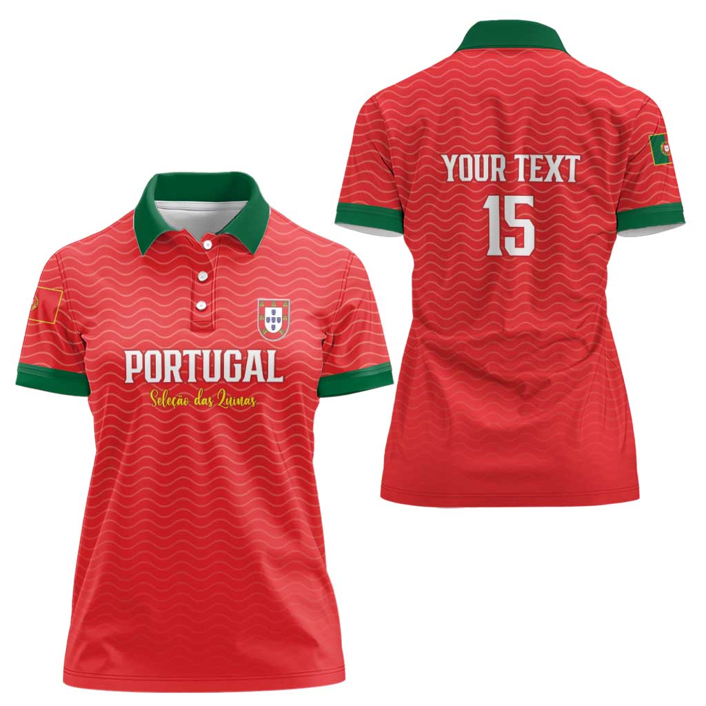 Custom Portugal Football Women Polo Shirt Never Back Down 2026