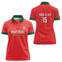Custom Portugal Football Women Polo Shirt Never Back Down 2026