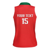 Custom Portugal Football Women Sleeveless Polo Shirt Never Back Down 2026