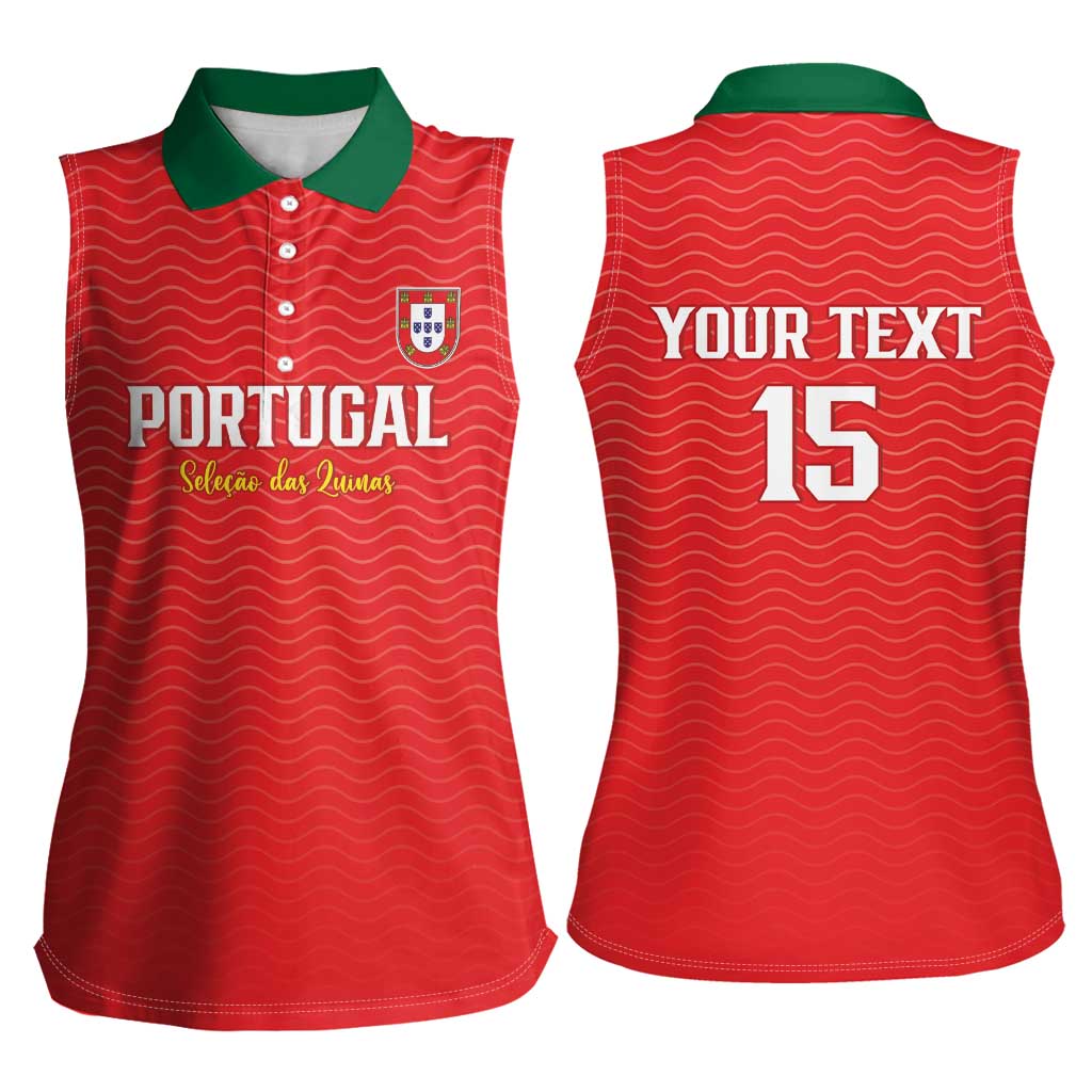 Custom Portugal Football Women Sleeveless Polo Shirt Never Back Down 2026