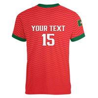 Custom Portugal Football Women V-Neck T-Shirt Never Back Down 2026