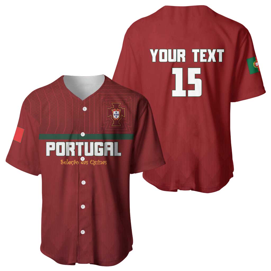 Custom Portugal Football 2026 Baseball Jersey Vamos Portugal