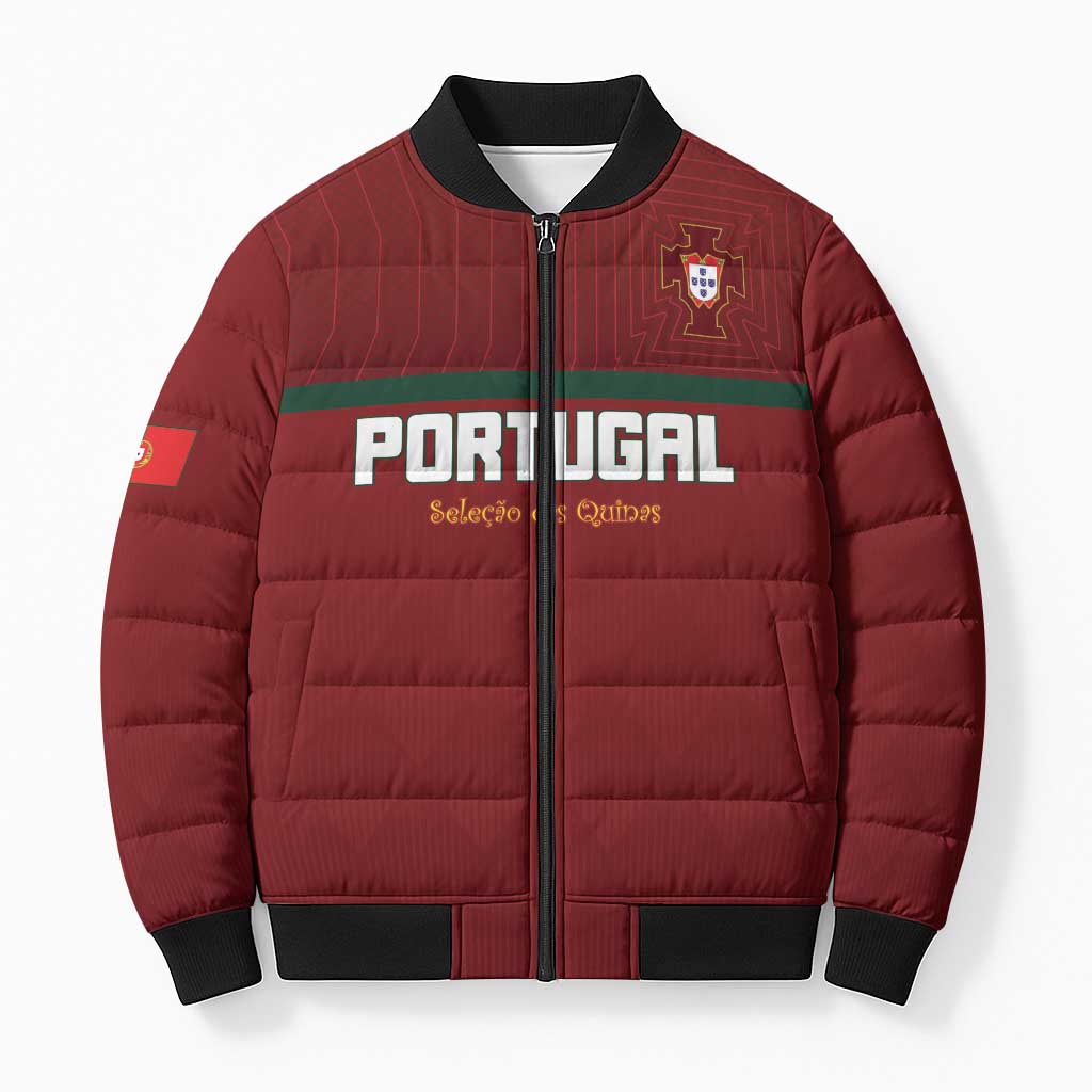 Custom Portugal Football 2026 Bomber Puffer Jacket Vamos Portugal