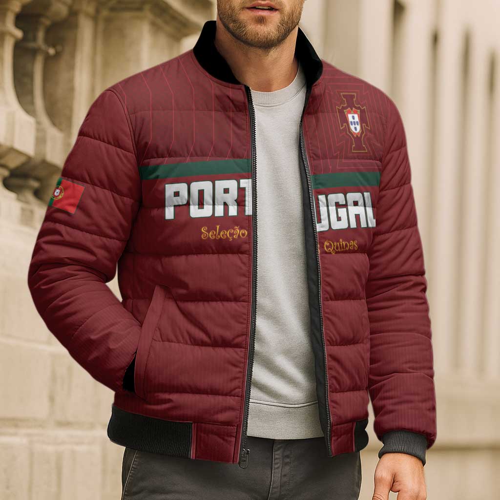 Custom Portugal Football 2026 Bomber Puffer Jacket Vamos Portugal