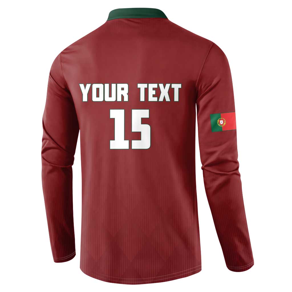 Custom Portugal Football 2026 Button Sweatshirt Vamos Portugal