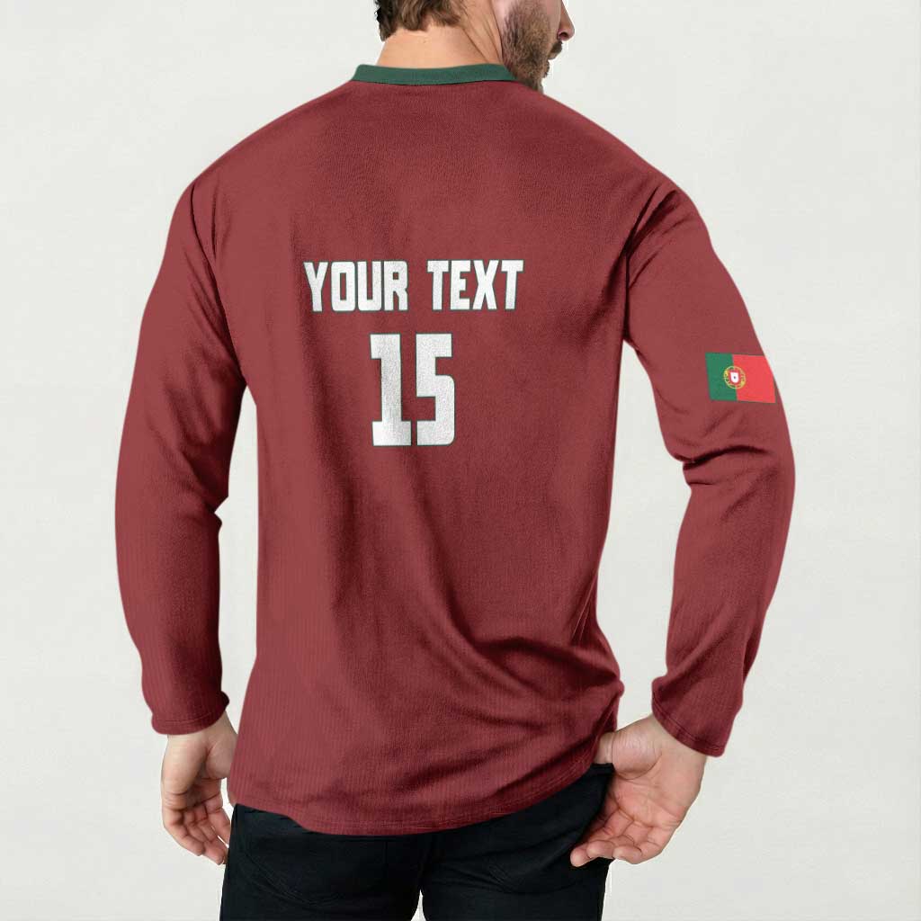Custom Portugal Football 2026 Button Sweatshirt Vamos Portugal
