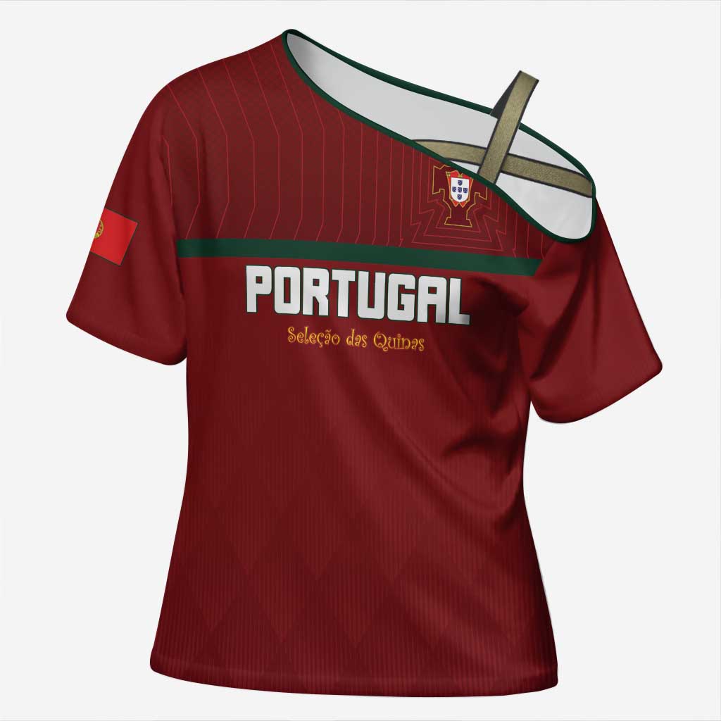 Custom Portugal Football 2026 Cross Shoulder Shirt Vamos Portugal