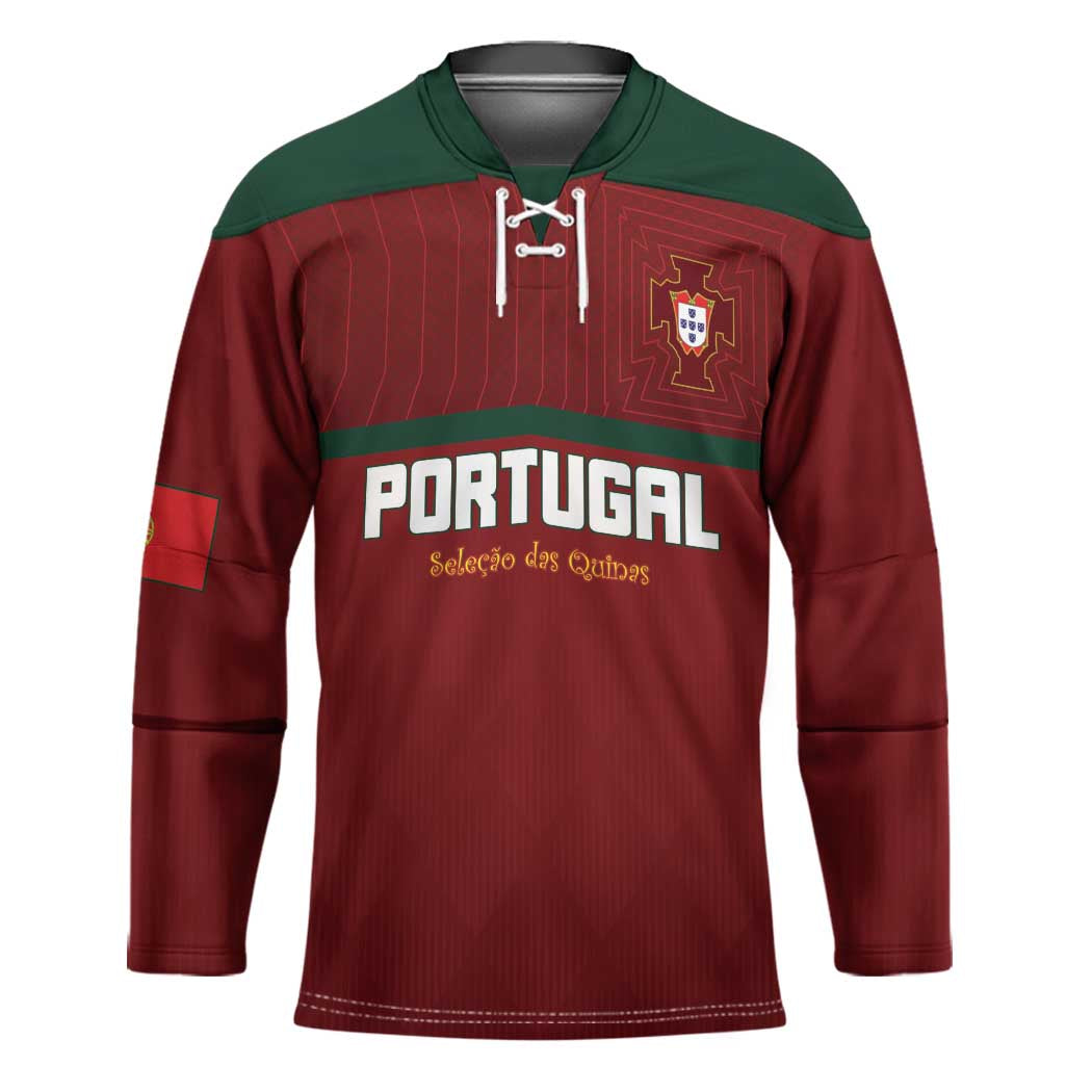 Custom Portugal Football 2026 Hockey Jersey Vamos Portugal