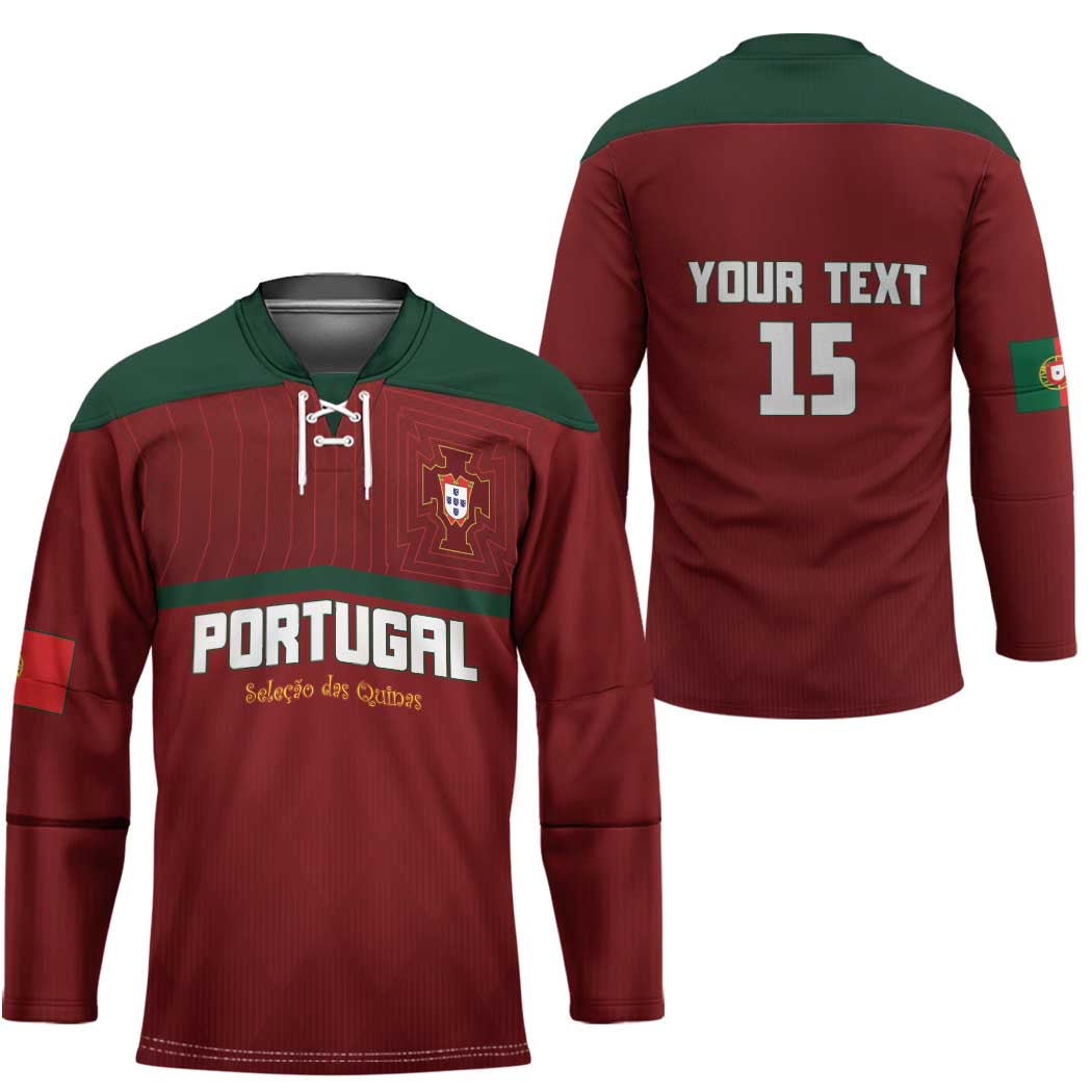 Custom Portugal Football 2026 Hockey Jersey Vamos Portugal